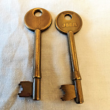 JMA + Blank Brass Mortice Keys (2)