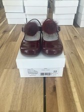  GIRL SPANISH STYLE PATENT SHOE BURGUNDY Shoe Size uk 6 and 9
