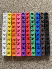 MathLink Cubes Learning Resources Pack of 100 Kids' Early Learning Maths Set