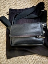 Ladies Whistles Black Bibi Leather Cross Body Bag
