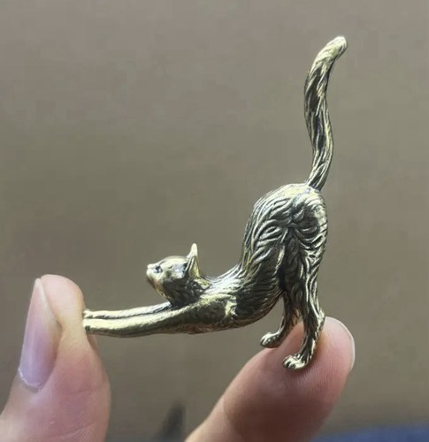 Brass figurine stretching - brass, "stretching