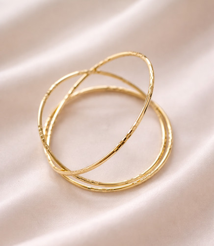Facet bangle 14k - facet, plated