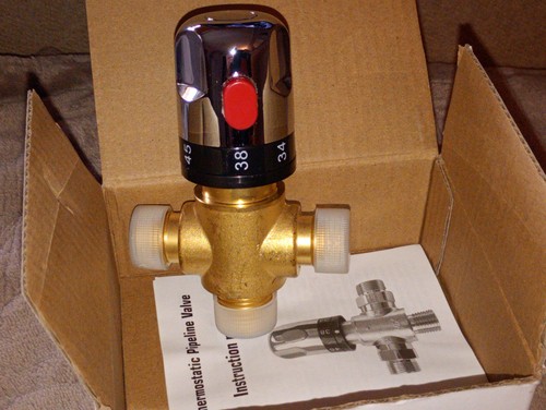 Thermostatic pipeline mixing