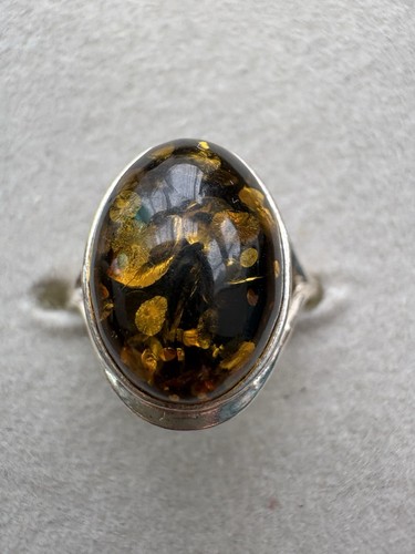 Solid silver green amber - solid,