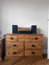 Laura Ashley Garrat 4+4 Drawer Chest – Solid Birch – Honey Finish