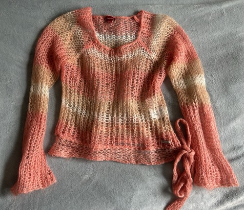 Mohair knit sheer sweater - knit, |