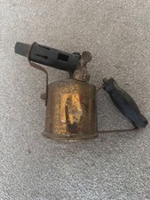 Vintage Brass Blow Torch Soldering Lamp with Handle – Antique Workshop Tool