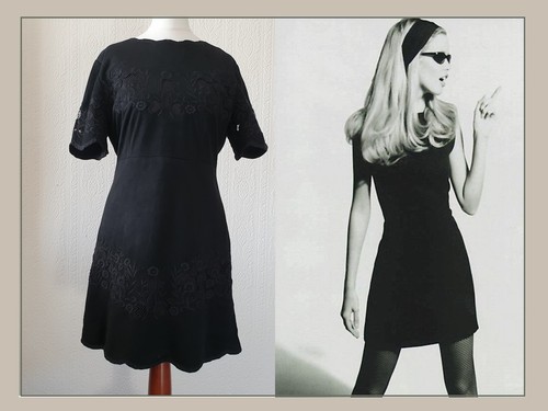 Zara black suede floral - black,