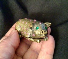 Whimsical Hinged Pig Trinket