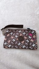 Kipling Brown Monkey Mania Pattern Pouch