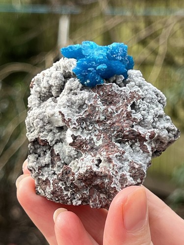 Cavansite flower heulandite - cavansite, on