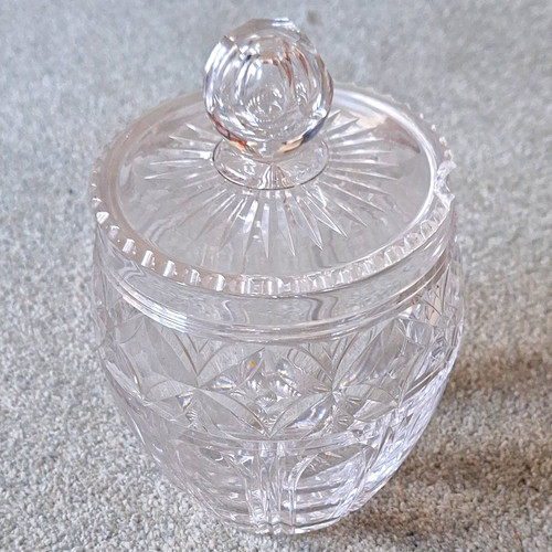 Vintage cut crystal - cut, lidded