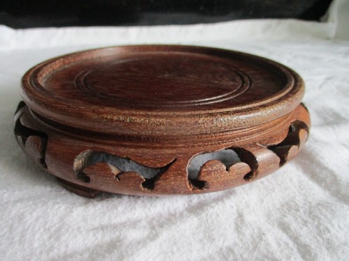 Chinese wooden display vase - display,