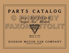 Hudson Super Six Master Parts