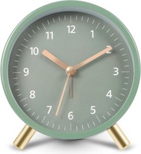 Analog Alarm Clock, Silent Non