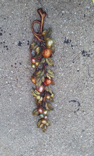 Vtg Wooden Hand Carved wall hanging cores teneriffe made by peasants 35" length