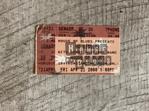 Diddley concert ticket - diddley,