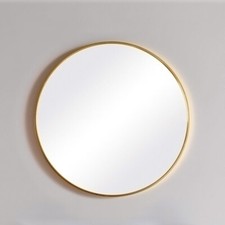 60/70/80CM Large Industrial Round Wall Mirror Brushed Gold Metal Frame Mirror UK