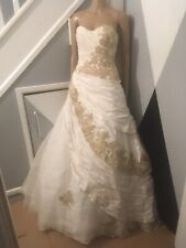 Ladies Hollywood Dreams Wedding dress 100%  Silk Ivory Vienna Uk 12