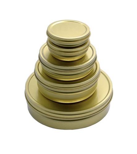 Gold caviar tin vacuum - gold, (vacuum