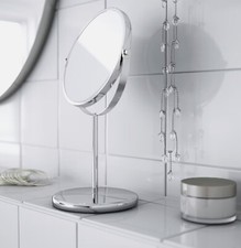 IKEA TRENSUM shaving mirror normal & magnifier bathroom stainless steel 2 sided