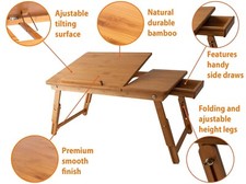Bamboo Wood Extendable Laptop