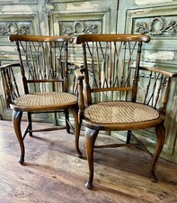 Pair Antique Stained Beach