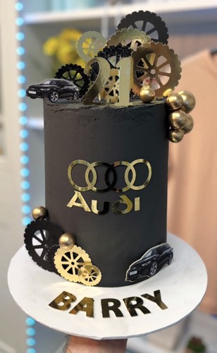 Audi car and tyre cake - car,