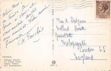 FAMILY HISTORY - POSTCARD - Miss DUDGOON - LONDON BELFORD HOUSE BISHOPSGATE