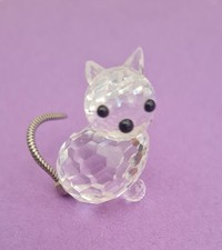 Swarovski Crystal Figurine 010011 Cat, 3.3 Cm, Used Condition