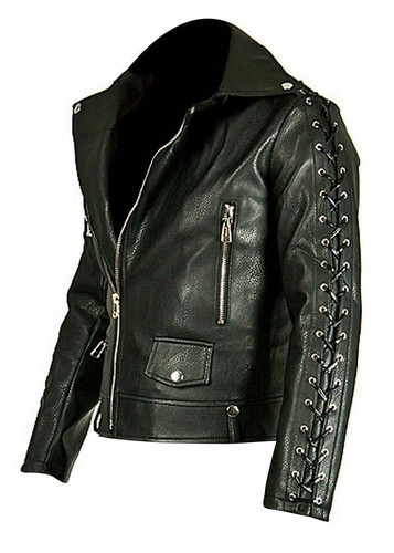 Men real leather biker - leather,