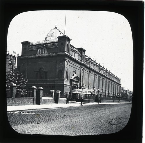 Antique glass slide madame - antique,