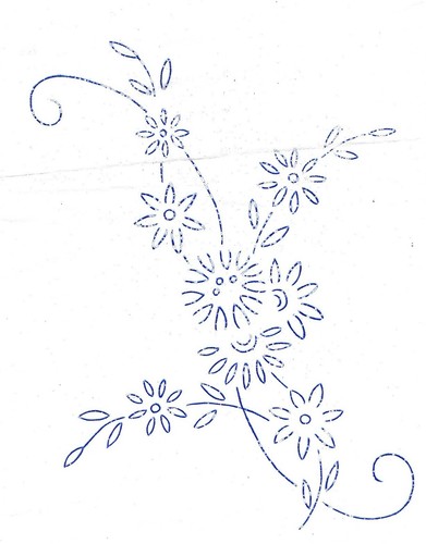 Vintage embroidery transfer - vintage,