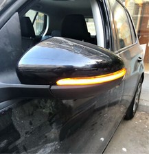 2pcs Gloss Black Door Wing Mirror Cover Caps Casing For VW Golf MK6 2009-2013 UK