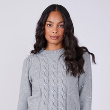Chunky CableKnit Crewneck