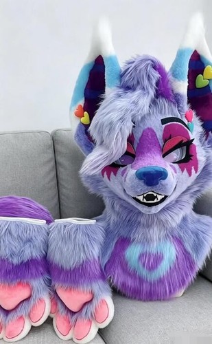 Fursuit long haired dog fox - haired,