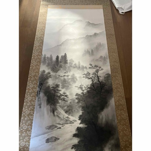 Japanese ink wash landscape - japanese,
