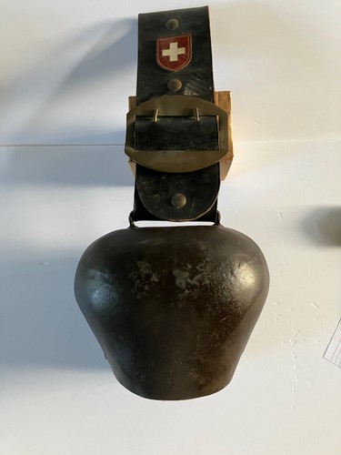 Antique swiss cowbell with - cowbell,