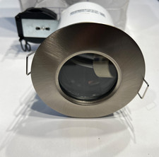 GU10 Recessed Downlight Fire Rated IP65 Bathrooms Aurora Satin Nickel AU-DLM843