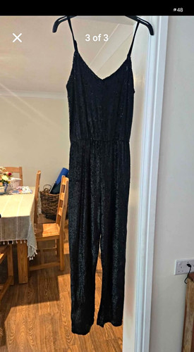 Topshop black sequin - topshop, v-neck
