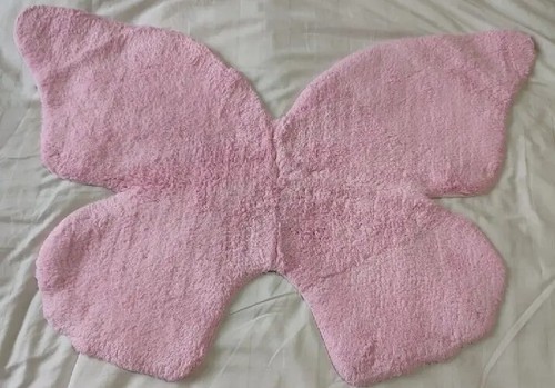 Butterfly rug 58x80cm pink - 58x80cm,