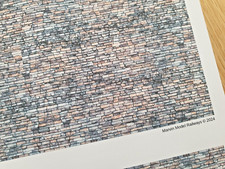 Dry Stone Wall Paper for 00 Gauge Model Railway Scenery Building