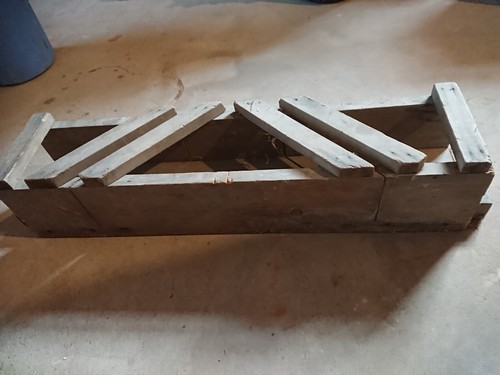 Large vintage wooden mitre box - vintage,