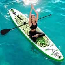10ft Inflatable Stand Up Surfing Board Unit Paddle Fix Bag Air Pump Fin Backpack