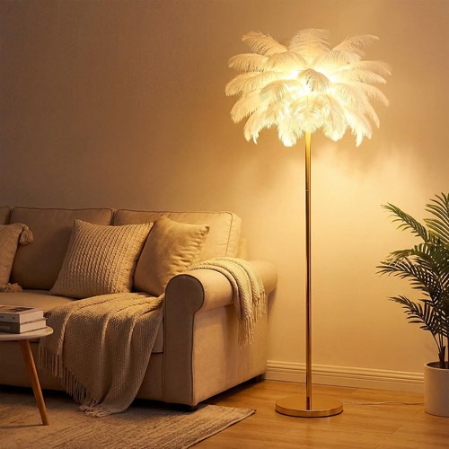 Elegant white feather floor - feather,