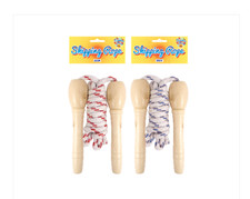 2 x Wooden Handled Children's Skipping Rope RANDOM COLOUR