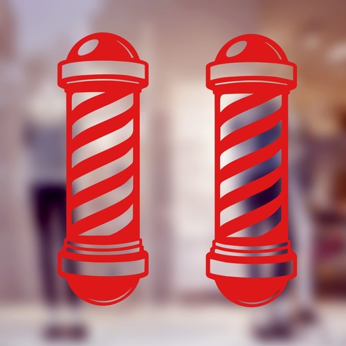 Barbers pole shop salon - x2,