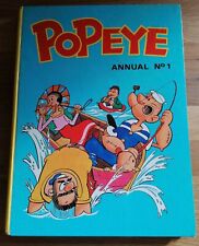 ANNUAL - Popeye Annual No 1 Unclipped 1972 Hardback Brown Watson