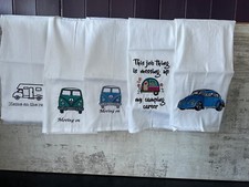 Embroidered tea towels