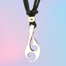 Maori Surf Pendant Cord Necklace Design 1 Unisex Design Boho Tribal J122